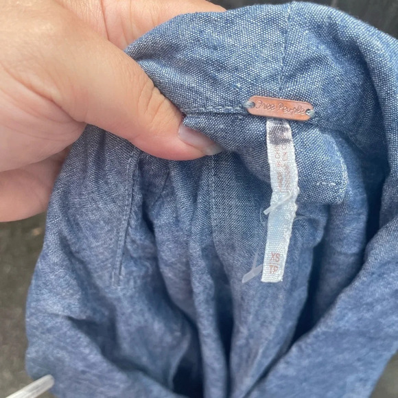 FREE PEOPLE DONE UP DENIM DRESS - Picture 5 of 6